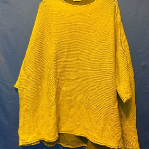 Knit Knit brand Roomy Sweater, Yellow/Green Plus/Reg/OS Made in Italy - Picture 5 of 7